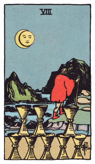 컵 8(Eight of Cups) 타로카드 이미지