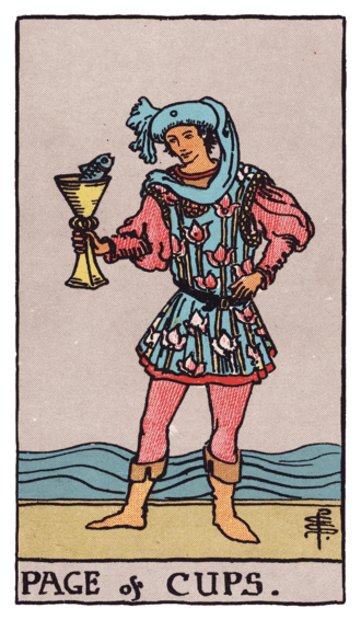 컵 페이지(Page of Cups) 타로카드 이미지