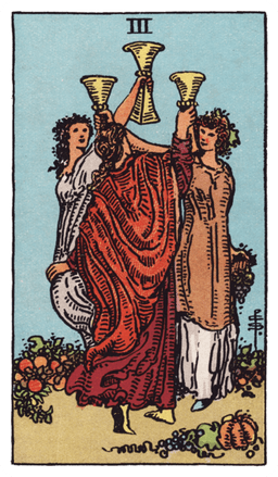Three of Cups tarot card