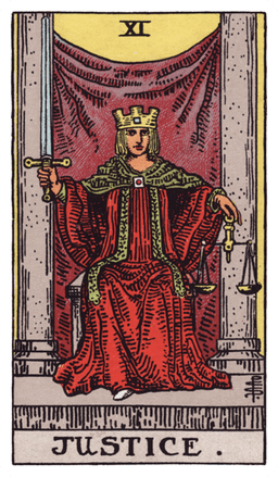 Justice tarot card