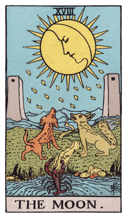 The Moon tarot card