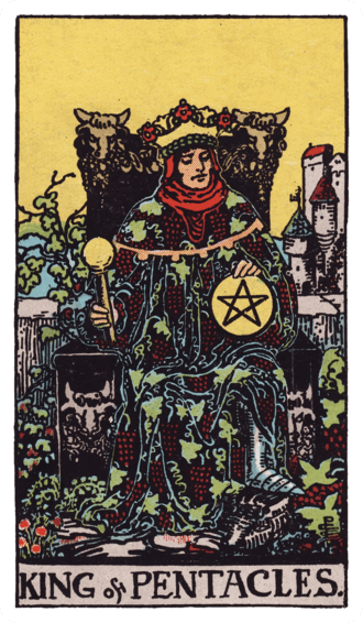 펜타클 킹(King of Pentacles) 타로카드 이미지