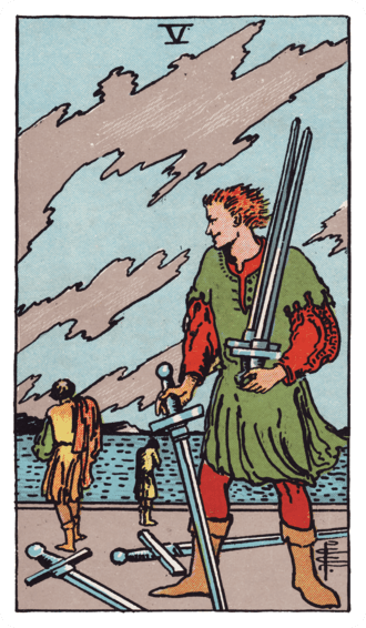 소드 5(Five of Swords) 타로카드 이미지