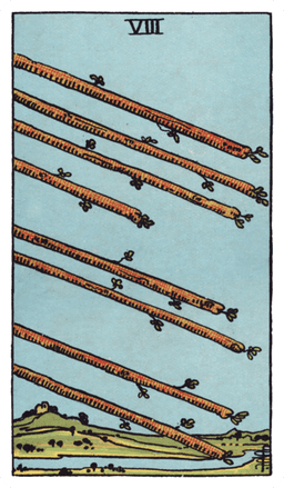 Eight of Wands tarot card