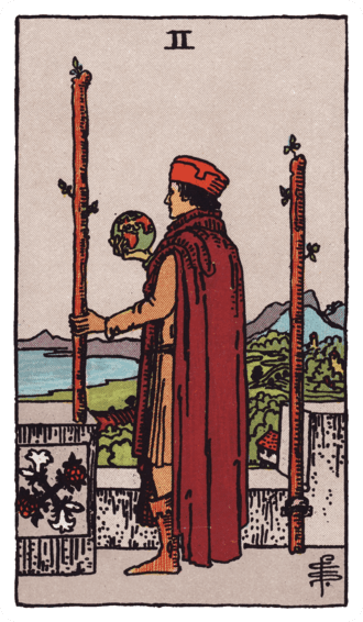 완드 2(Two of Wands) 타로카드 이미지